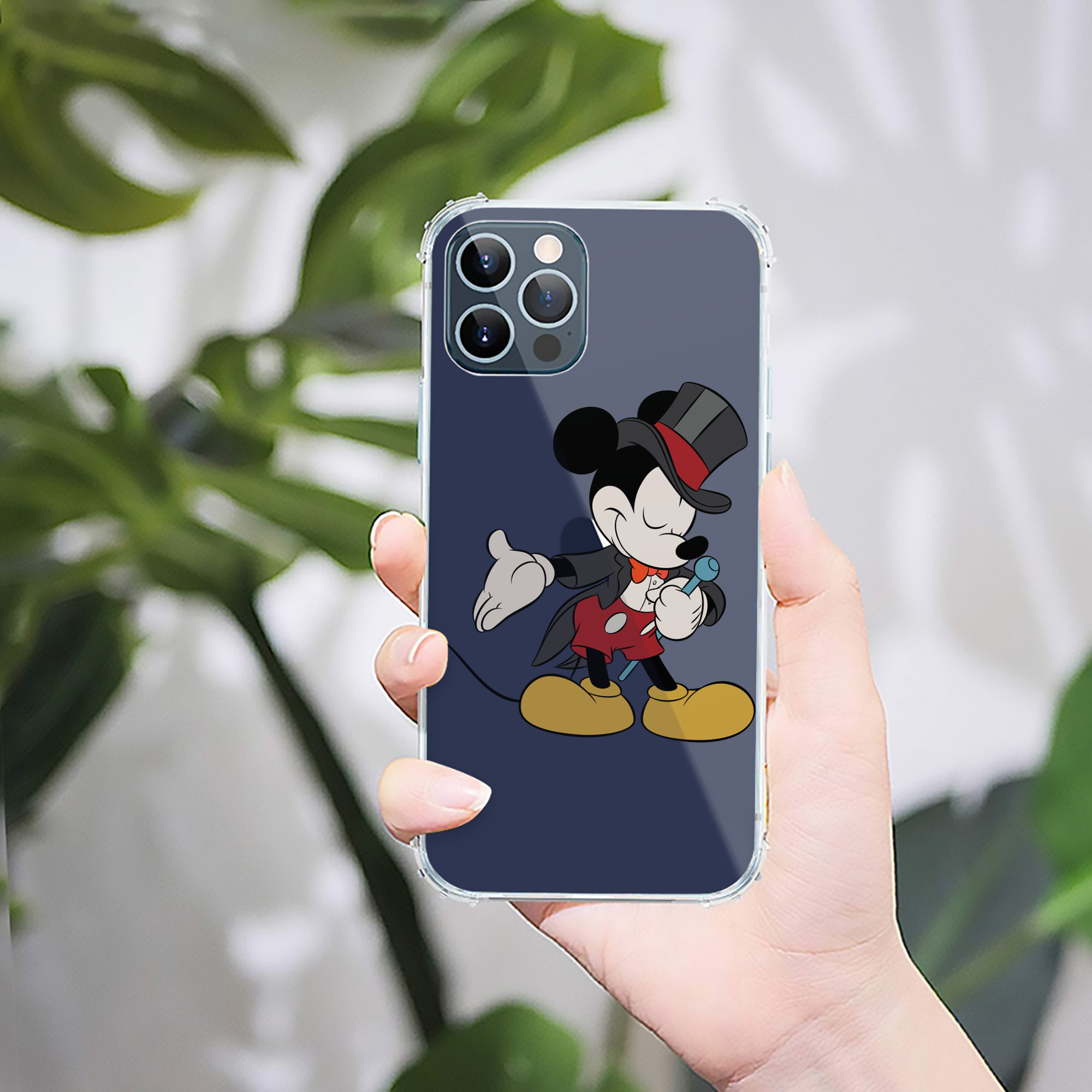 （画像用） ミッキーマウス Mickey Mouse 【iPhone 12シリーズ対応】透明スマホケース（クリアソフトケース）
